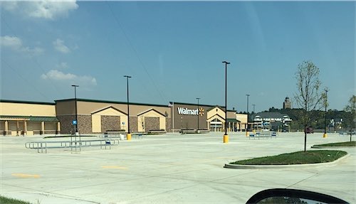 Walmart Shrewsbury MO Kenrick Plaza - empty parking lot