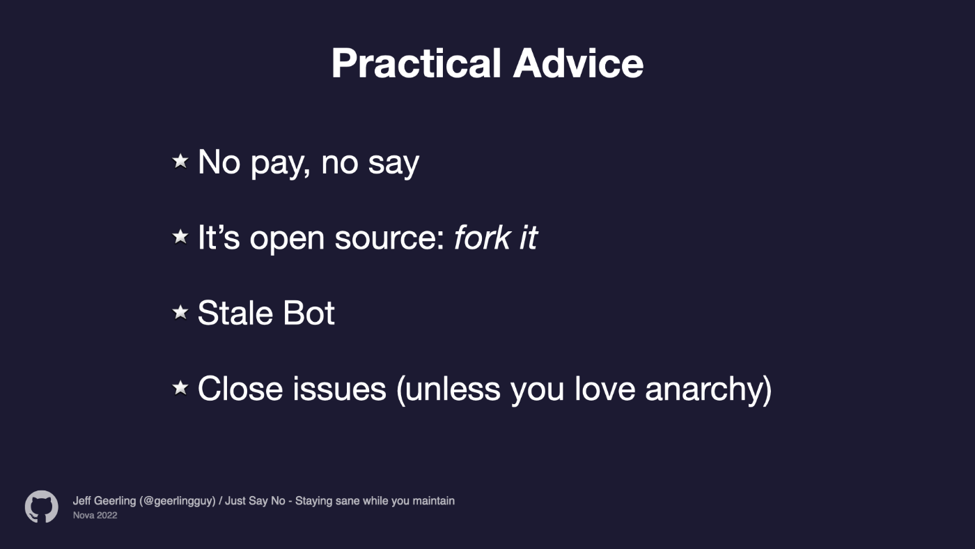 Practical advice to prevent burnout for open source