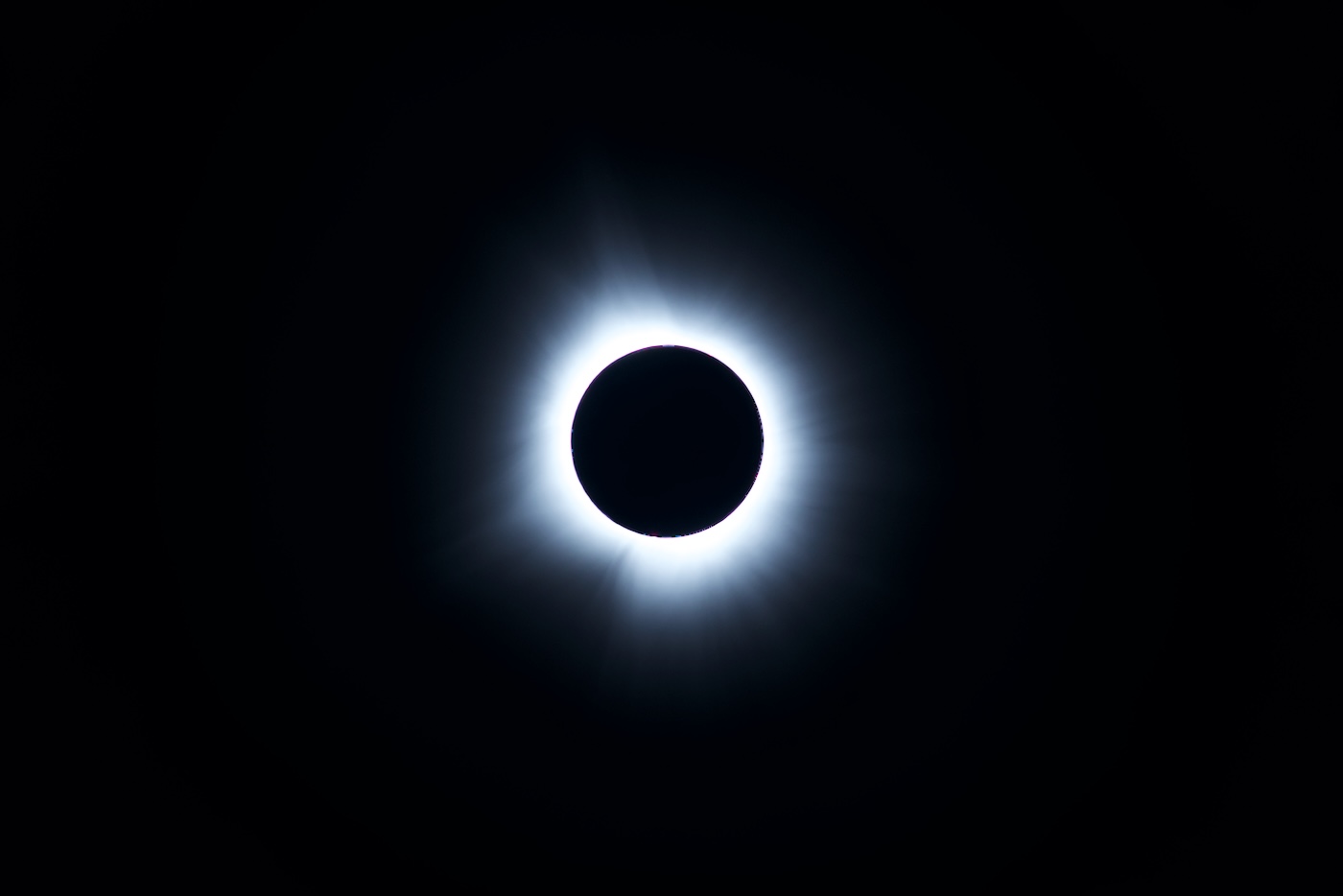 2024 Eclipse - Totality showing sun's corona