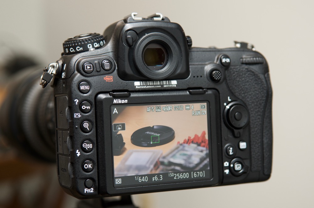 Nikon D500 back touchscreen live view