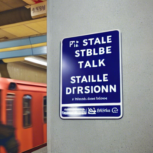 Stable Diffusion Sign - Subway