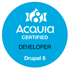 Acquia Certified Developer - Drupal 8 Exam Badge