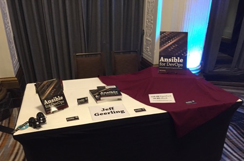Ansible for DevOps booth at AnsibleFest SF 2016