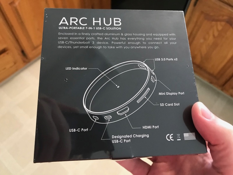Arc Hub - technical diagram on back of box