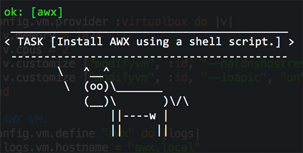 Install AWX using a script Ansible