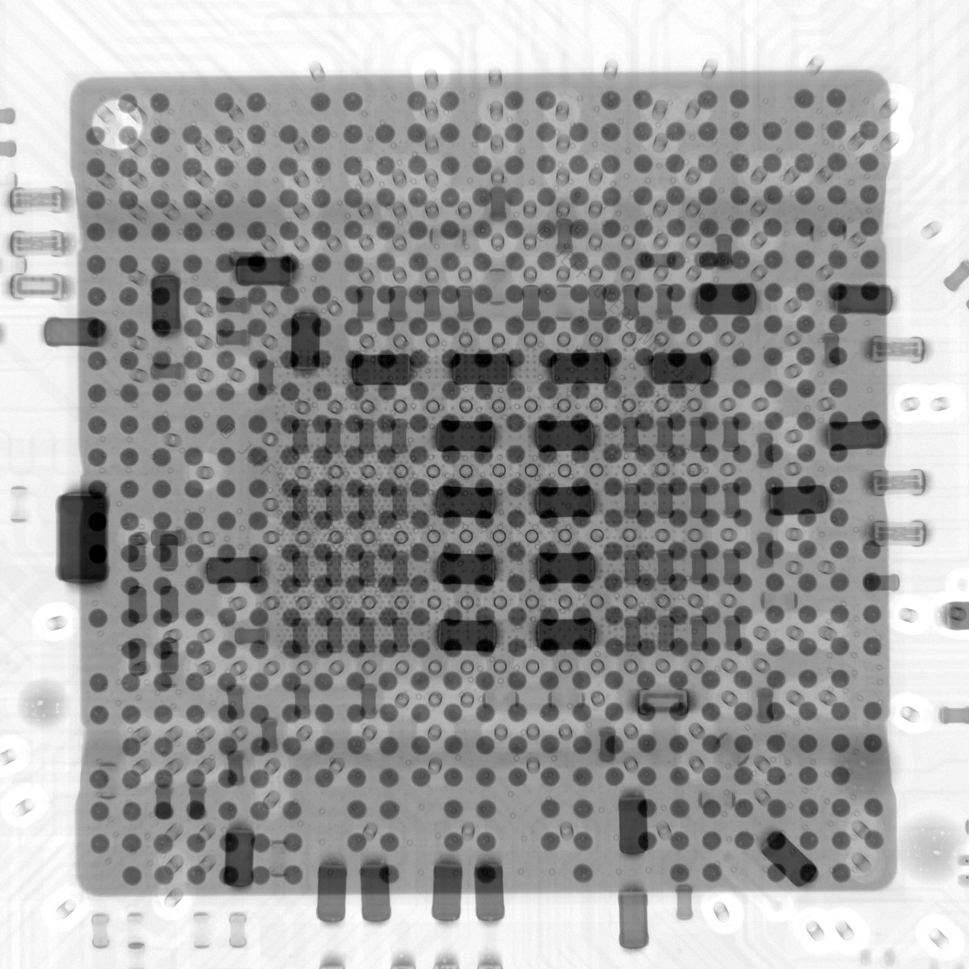 BCM2712 X-ray image of Raspberry Pi 5 SoC