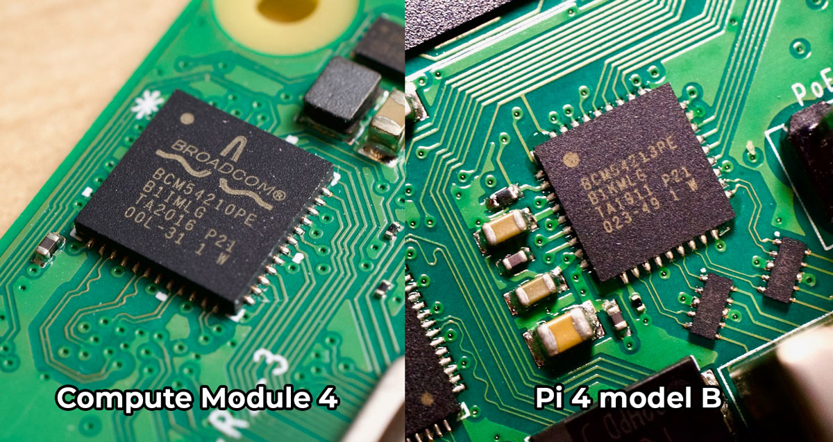 CM4 vs Pi 4 model B Broadcom NIC Ethernet chip difference