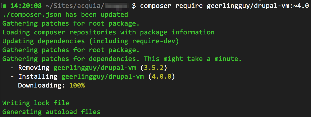 composer require geerlingguy/drupal-vm:~4.0