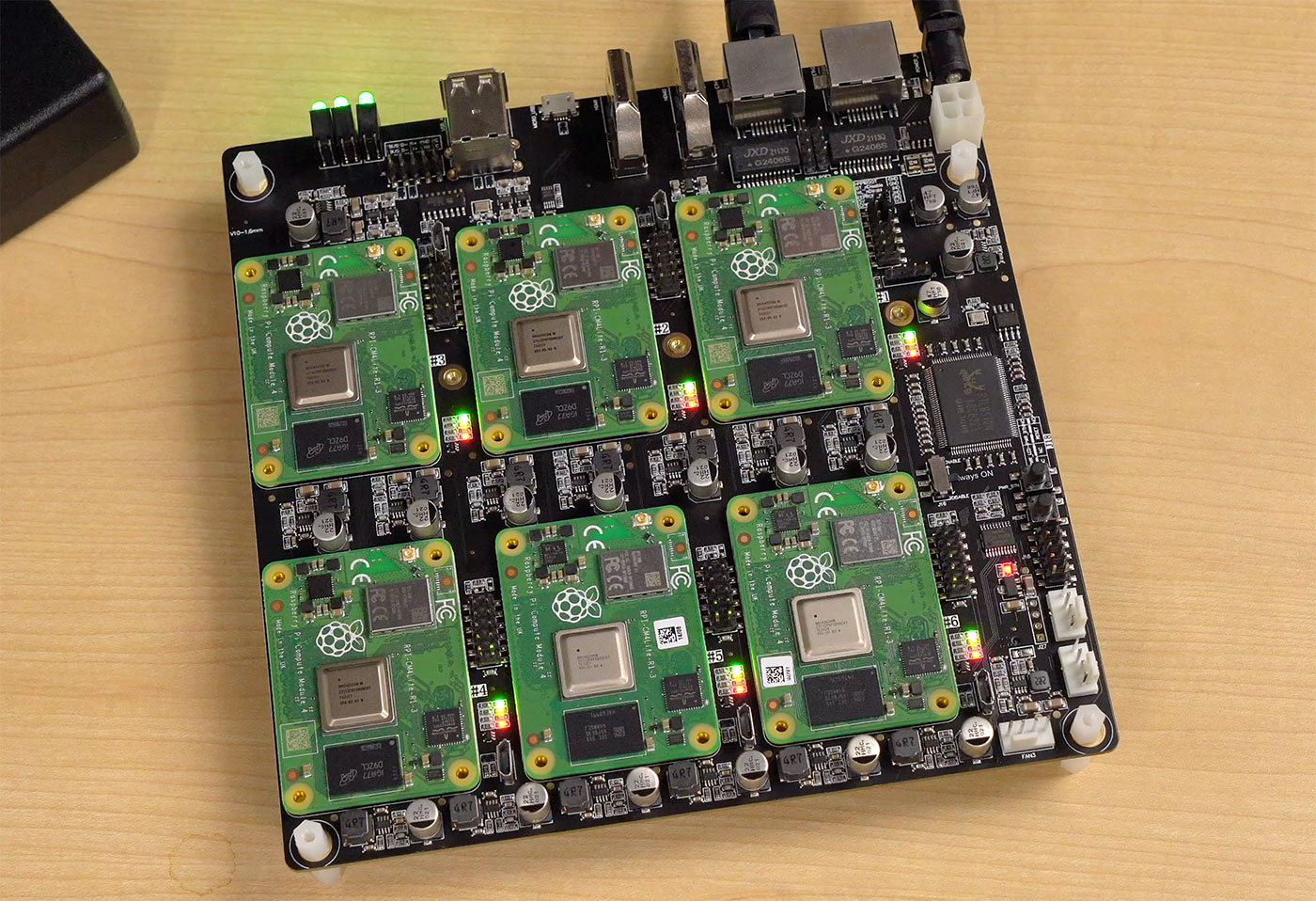 6 Raspberry Pis, 6 SSDs on a Mini ITX Motherboard | Jeff Geerling