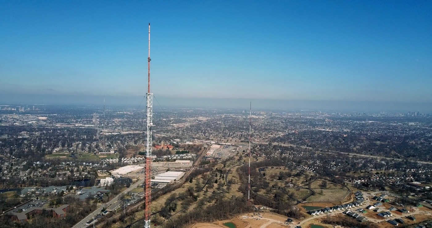Three towers KSDK-TV in Shrewsbury St. Louis MO