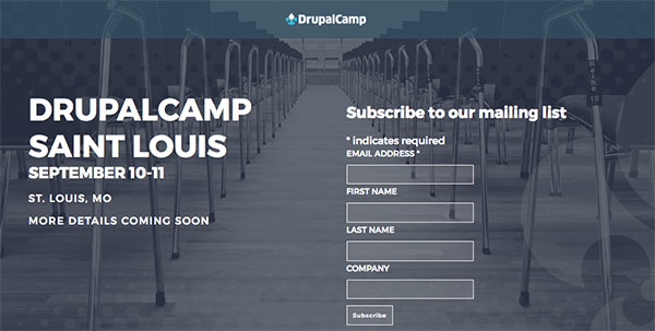 DrupalCamp St. Louis 2016 - Landing page