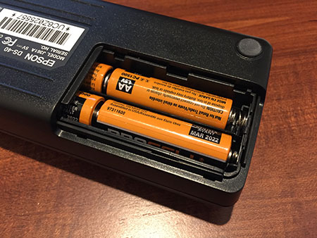 Epson DS-40 AA batteries - alkaline