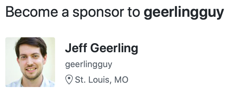 GitHub sponsors geerlingguy