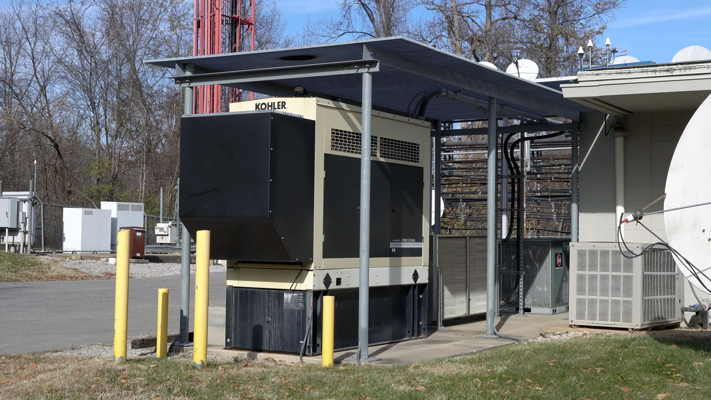 Kohler backup power generator at FM transmitter site
