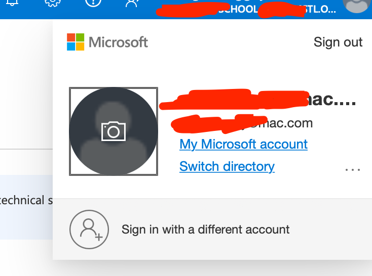 Microsoft Account switch profile directory
