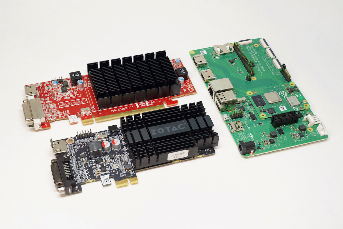 Nvidia and AMD PCIe GPU with Raspberry Pi Compute Module 4 IO Board