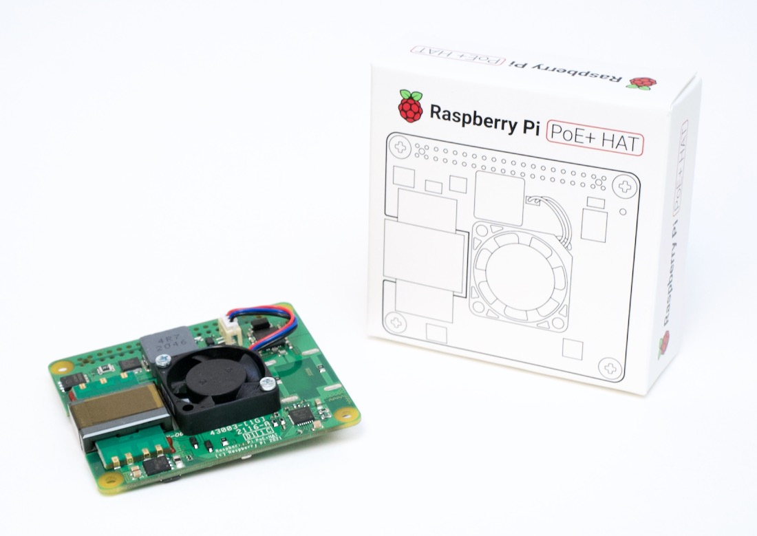 Raspberry Pi PoE+ HAT and box