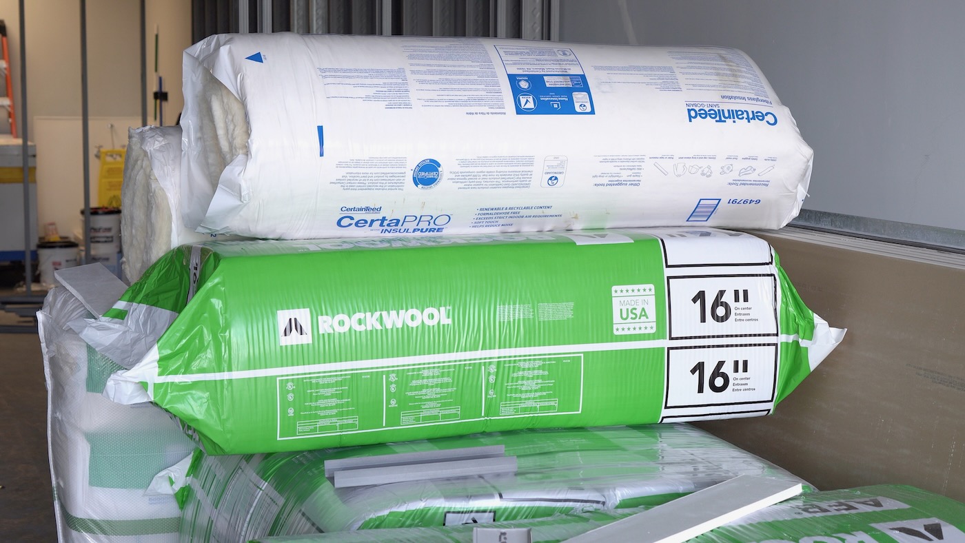 Rockwool insulation and certainteed