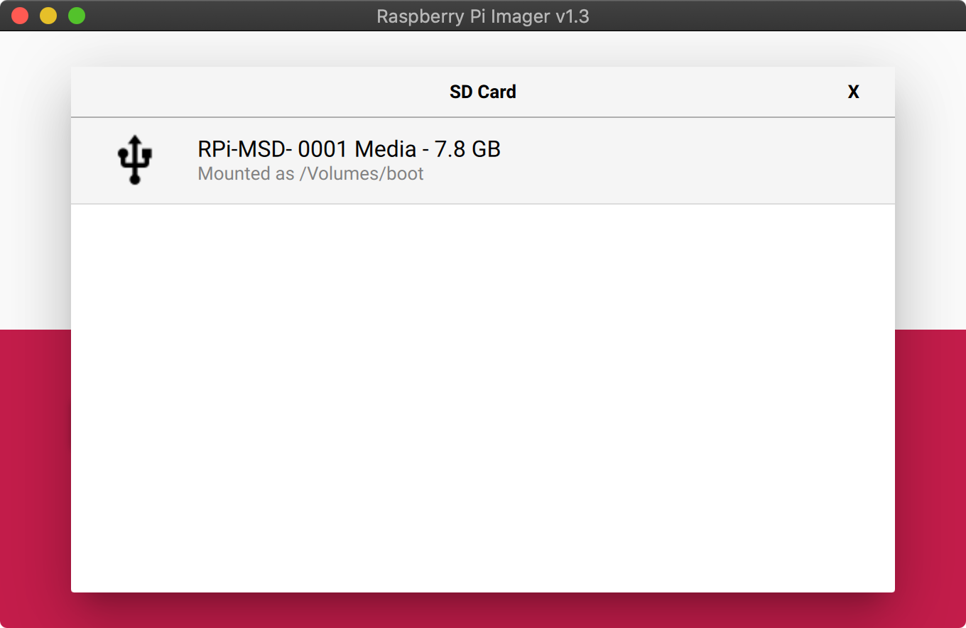 Raspberry Pi Imager choose eMMC storage to flash