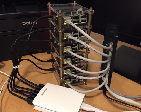 Dramble - 6 Raspberry Pi 2 model Bs running Drupal 8 on a cluster