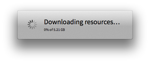 Downloading Resource loading screen