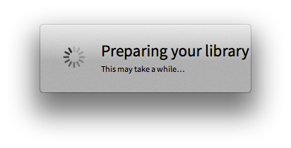 Preparing your library loading screen