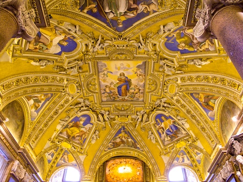 St. Mary Major Basilica - Baptistry Ceiling Image of Our Lady Mary Mother of God